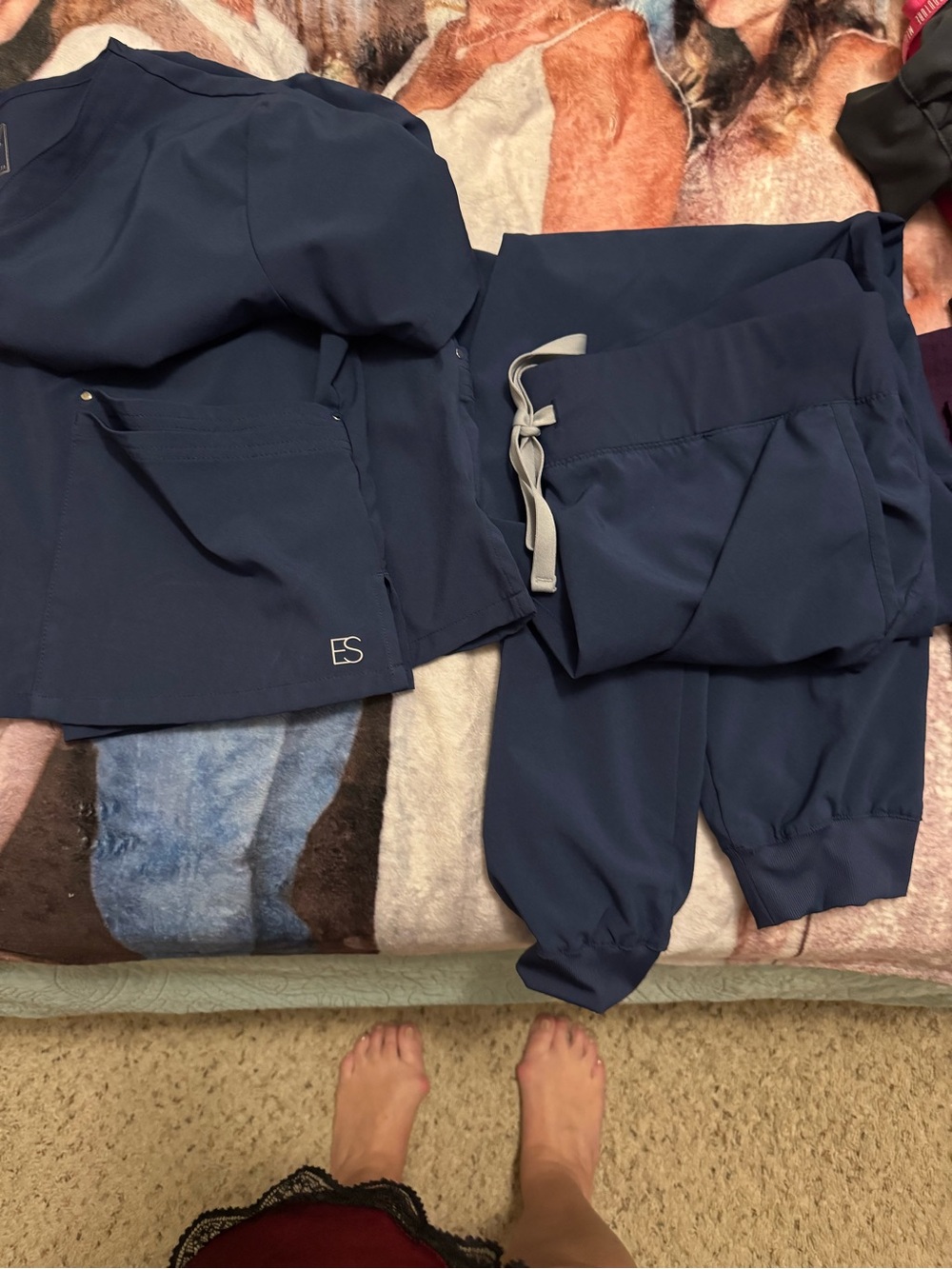 ES Navy Women's Jogger Track Pants with Drawstrings and top included